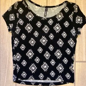 Black and white crop top